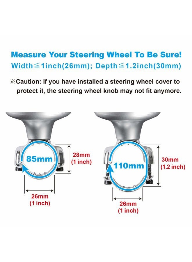 Hypersonic Vehicle Power Handle Car Steering Wheel Spinner Accessory Knob Universal Fit for Car (Silver) - Image 4