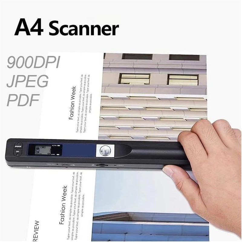 Document Scanners, Portable Scanner A4 Support Scan, Width 216MM Documents Books File Photo Image Selection JPG/PDF Format Resolution 900 DPI - Image 2