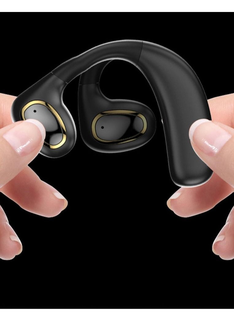 Bluetooth Earphone Neck Sport Wireless Headset Black