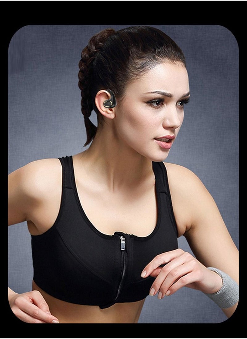 Bluetooth Earphone Neck Sport Wireless Headset Black