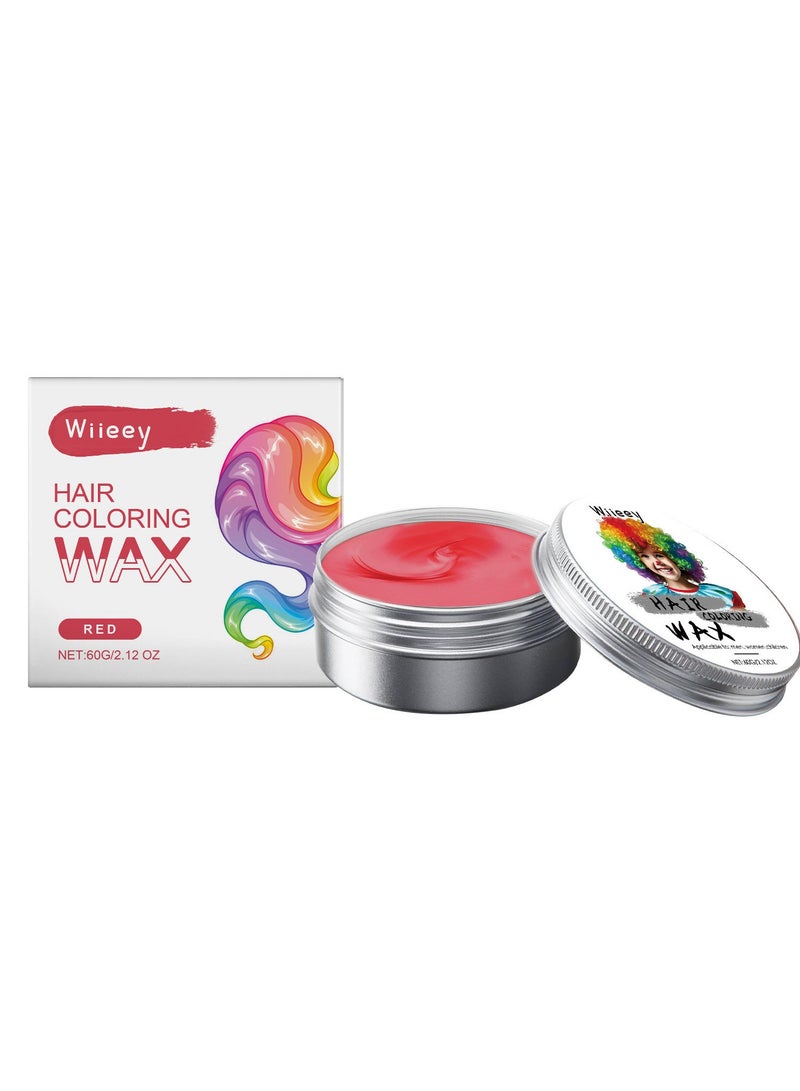 wiieey Temporary Hair Dye for Kids, Strong Styling Power to Shape Hairstyle, Beautiful Hair Color Dye, Gentle Formula, Healthy Hair Dye, Multiple Colors Available (Red) - Image 1