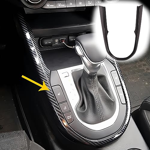 MUXEE Inner Center Console Gear Shift Panel Cover Trim for Kia Forte K3 2019 2020 2021 2022 2023 2024 - ABS Carbon Fiber Sport Interior Accessories - Image 1