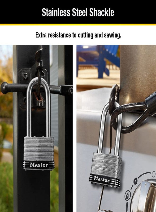 Master Lock 5SSQLJ Stainless Steel Outdoor Padlock with Key, 4 Pack Keyed-Alike - Image 3