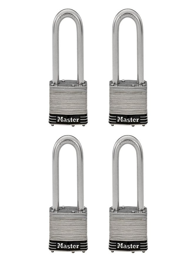 Master Lock 5SSQLJ Stainless Steel Outdoor Padlock with Key, 4 Pack Keyed-Alike - Image 1