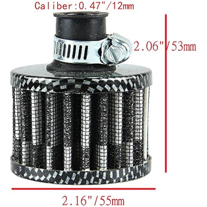 ESUPPORT 12mm Mini Blue Cone Cold Air Intake Filter Turbo Vent Car Pack of 4 CXAF09A - Image 2
