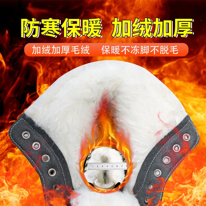 Men'S High-Top Winter Labor Protection Shoes With Fleece Lining, Steel Toe Cap, Anti-Smash, Anti-Puncture, Suitable For Welding Construction Sites, Safety Work Cotton Shoes - Image 3