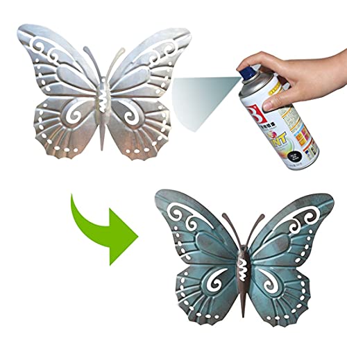 Superdream 3D Nature Inspired Metal Butterfly DIY Decorative Wall Art Trio Hang Indoors or Outdoors - Image 2