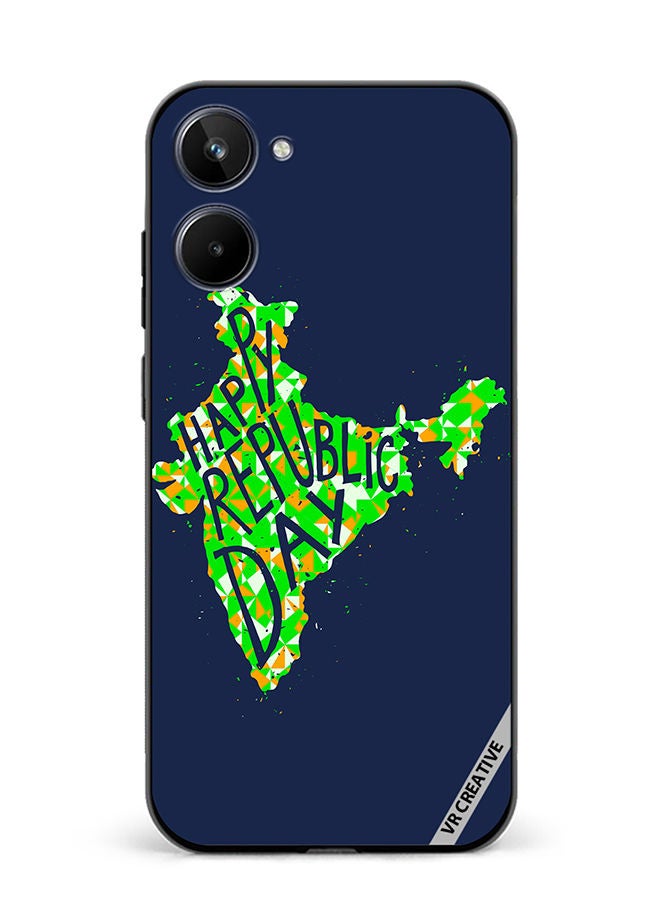 VR CREATIVE Protective Case Cover For Realme 10 Happy Republic Day Typographic Hindi Design Multicolour - Image 1