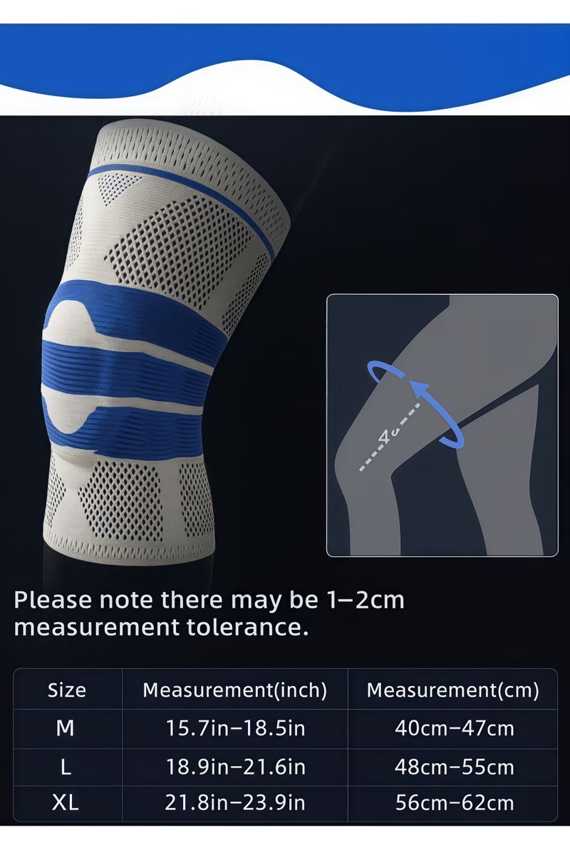 وسادات ركبة من السيليكون لامتصاص الصدمات - وسادات ركبة متعددة الوظائف - وسادات ركبة مريحة وجيدة التهوية للرجال - وسادات ركبة لتخفيف ضغط الركبة - Image 3
