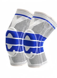 Generic Shock-absorbing sports knee pads, basketball knee pads, knee pads, sports knee pads, soft and breathable knee pads protect the knees from injury, breathable knee pads enhance knee stability, knee pads relieve knee strain, suitable for fitness, running and basketball  - Image 1