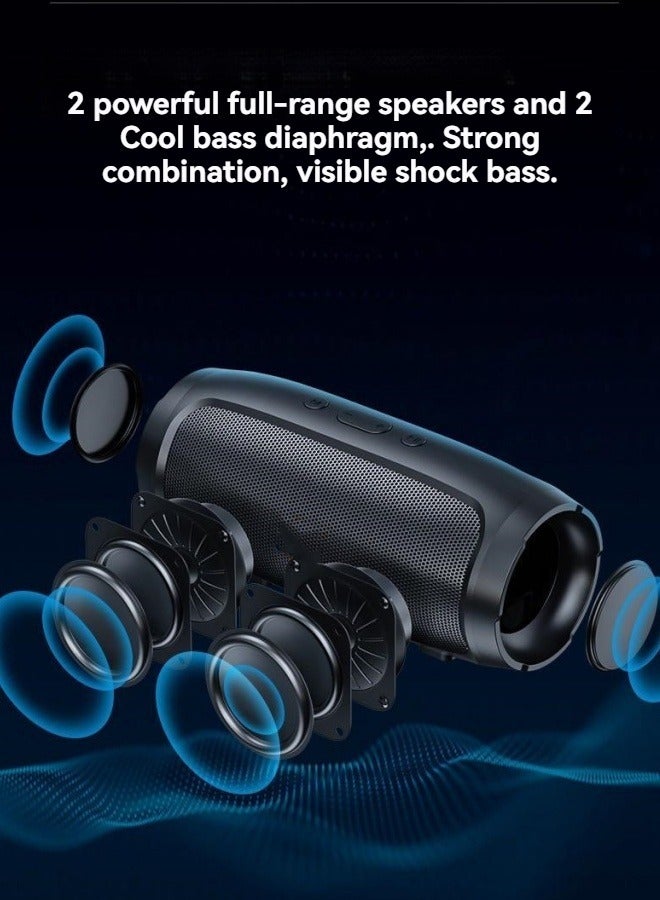 Smart wireless bluetooth speaker outdoor card subwoofer small speaker voice broadcast mini speaker  - Image 5