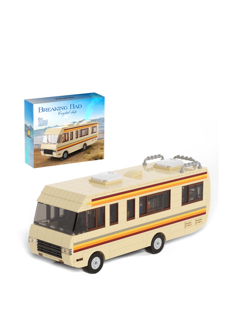 Breaking Bad RV Lego-Compatible Building Set - 690 Pieces, 1.013kg, Perfect Gift for Kids & Collectors - Image 1