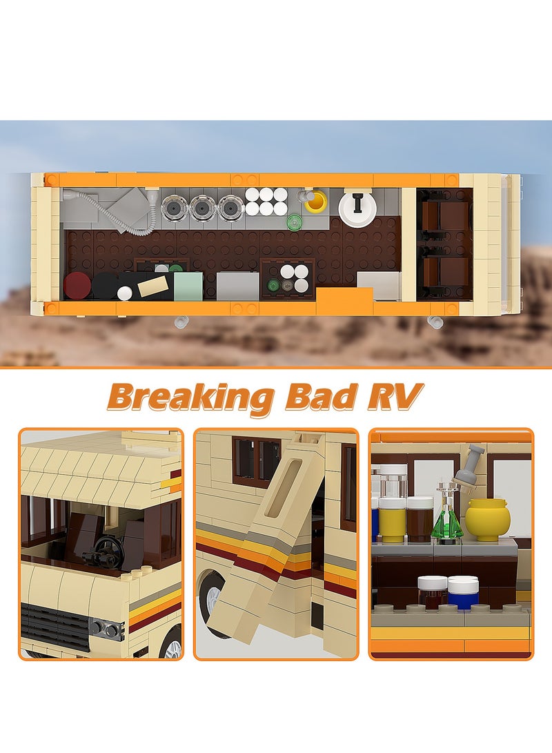 Breaking Bad RV Lego-Compatible Building Set - 690 Pieces, 1.013kg, Perfect Gift for Kids & Collectors - Image 3