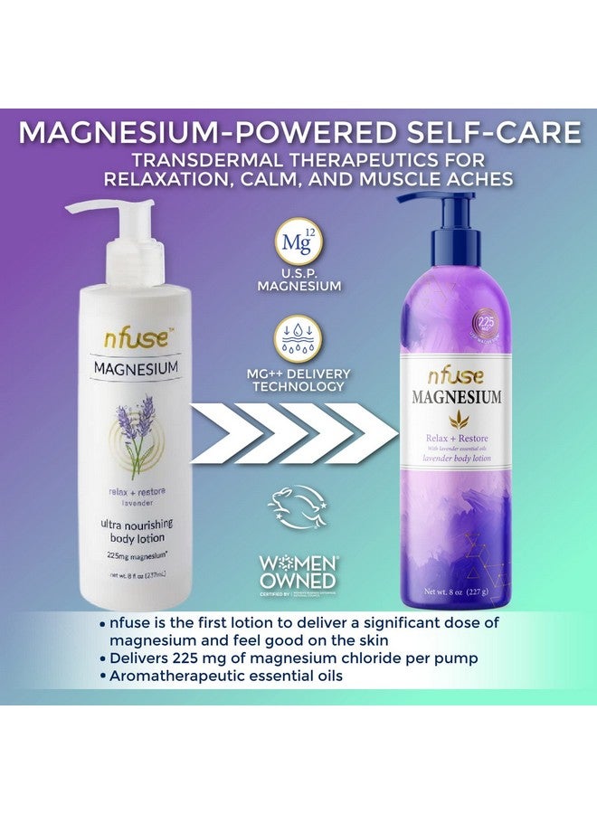 nfuse Magnesium Lotion | Ultra Healing Body Lotion | Natural Magnesium Therapy | Lavender: Rest + Restore | 8 oz - Image 2
