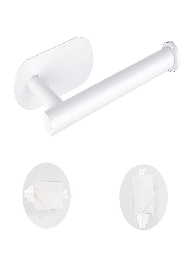 XDerlin Toilet Paper Holder Self Adhesive Roll Holder Wall Mount for Bathroom and Washroom No Drilling -White - Image 2