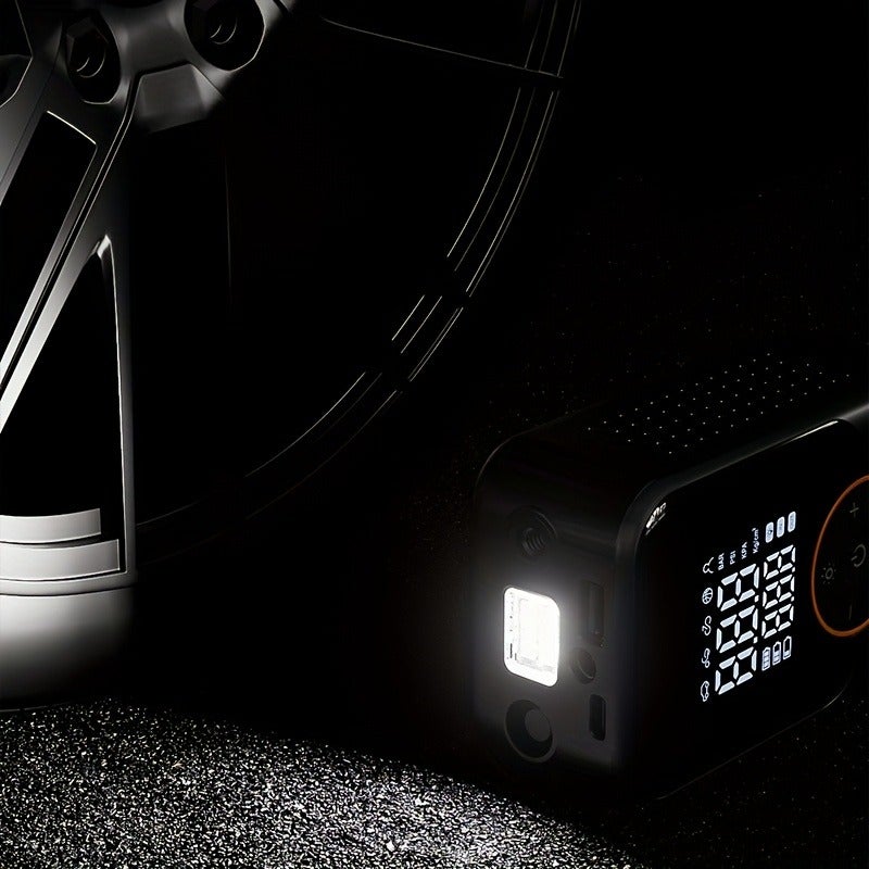 SUITU Portable Wireless Air Compressor Tire Inflator with Digital Display, Rechargeable Battery, LED Light for Car, Motorcycle, Bicycle Tires and Sports Balls - Image 4