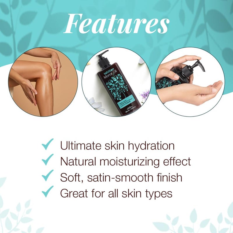 Body Drench Tahitian Monoi Oil Body Lotion for Women - Ultra-Hydrating Moisturizer with Gardenia & Coconut Oil Lotion for Dry Skin, Skincare, 16.9 fl oz - Image 4