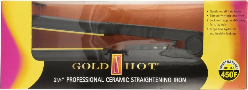 Gold N Hot 2-1/4 Inch Professional Ceramic Flat Iron for All Hair Types - Image 3