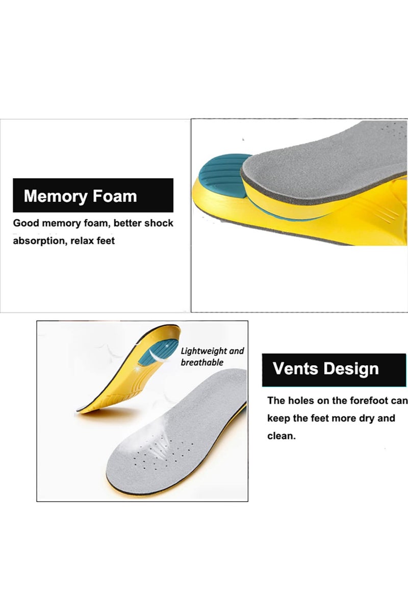 VIUAUAX Memory Foam Insoles,Premium Breathable Memory Foam Insoles, PU Sports Insoles,Comfortable and Breathable,Vibration damping and Relief of Foot Pain,Highly Elastic Sports Insoles,Arch Support Insoles for Basketball, Hiking (41-45) - Image 3