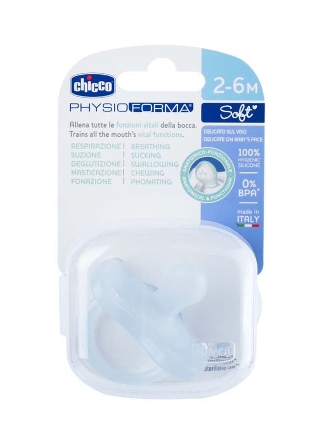 Chicco PhysioForma Soother Soft Blue (2-6 Months) (1 Pc) - Image 1