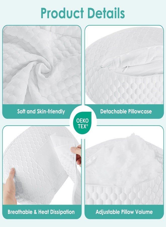 DONAMA Pregnancy Pillow Cooling for Sleeping, Detachable and Adjustable Double-Sided Support Maternity Pillow Skin-Friendly for Pregnant Women Back, HIPS, Legs(30°Slope Design Verified by Expectant Mothers) - Image 5