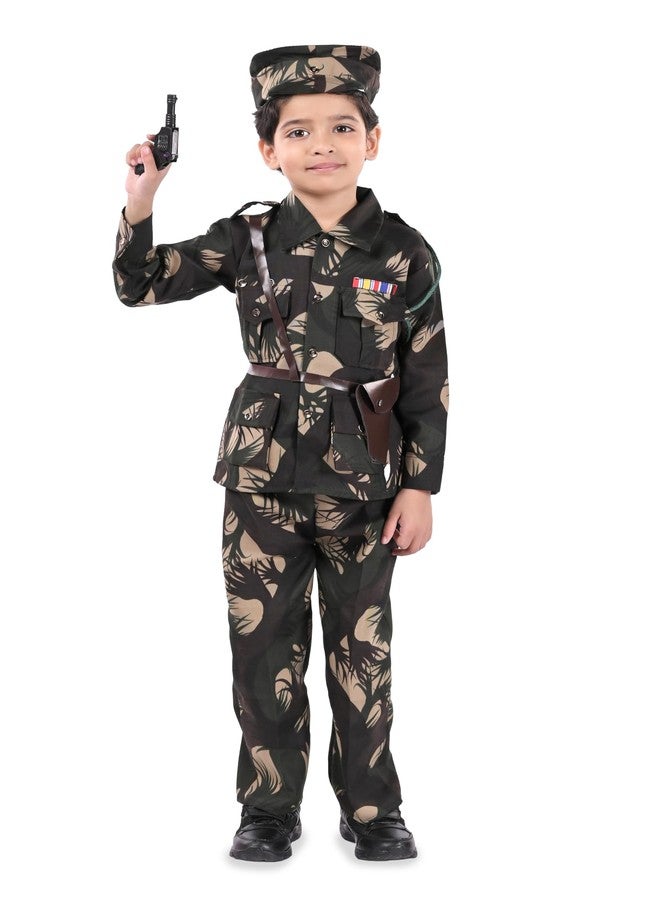 DESI ANDAAZ Freedom Fighters& National Heros Freedom Fighters Dress for Kids|Independence Day Republic Day Fancy Dress For Schools Plays & Competition Police,Army,Shubash chandra Bose(7-8Years) - Image 5