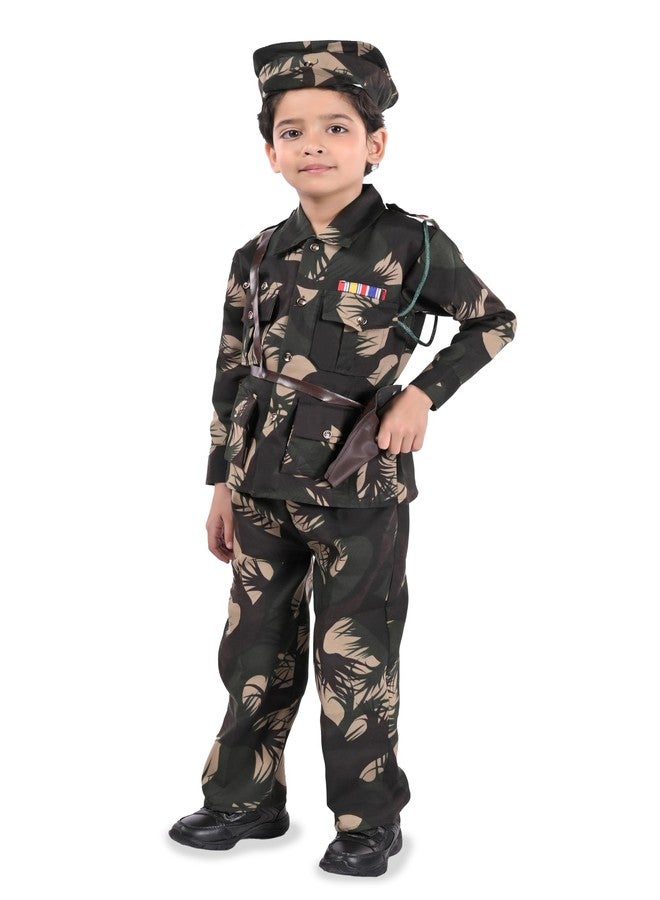 DESI ANDAAZ Freedom Fighters& National Heros Freedom Fighters Dress for Kids|Independence Day Republic Day Fancy Dress For Schools Plays & Competition Police,Army,Shubash chandra Bose(7-8Years) - Image 3