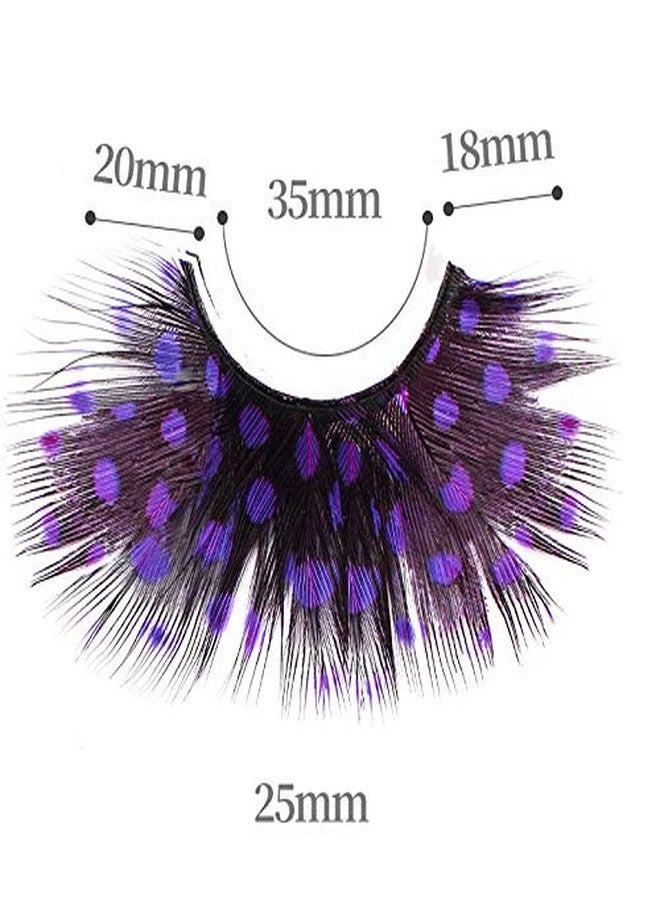 Dorisue Purple eyelashes Dramatic lashes bold Mermaid lashes drag anime lashes for Party and halloween 1 pair P19 - Image 3