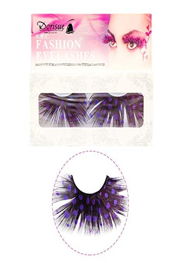 Dorisue Purple eyelashes Dramatic lashes bold Mermaid lashes drag anime lashes for Party and halloween 1 pair P19 - Image 4