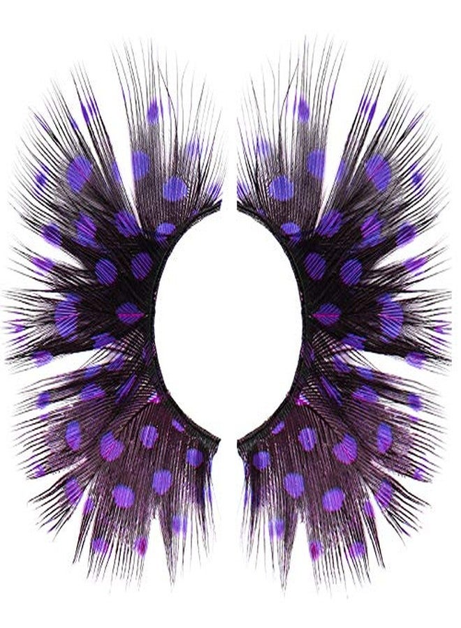Dorisue Purple eyelashes Dramatic lashes bold Mermaid lashes drag anime lashes for Party and halloween 1 pair P19 - Image 2