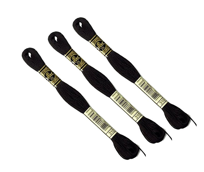 DMC 3 x DMC ThreadsSkeins Mouline Stranded Cotton Cross Stitch 8 Metres  Number 310