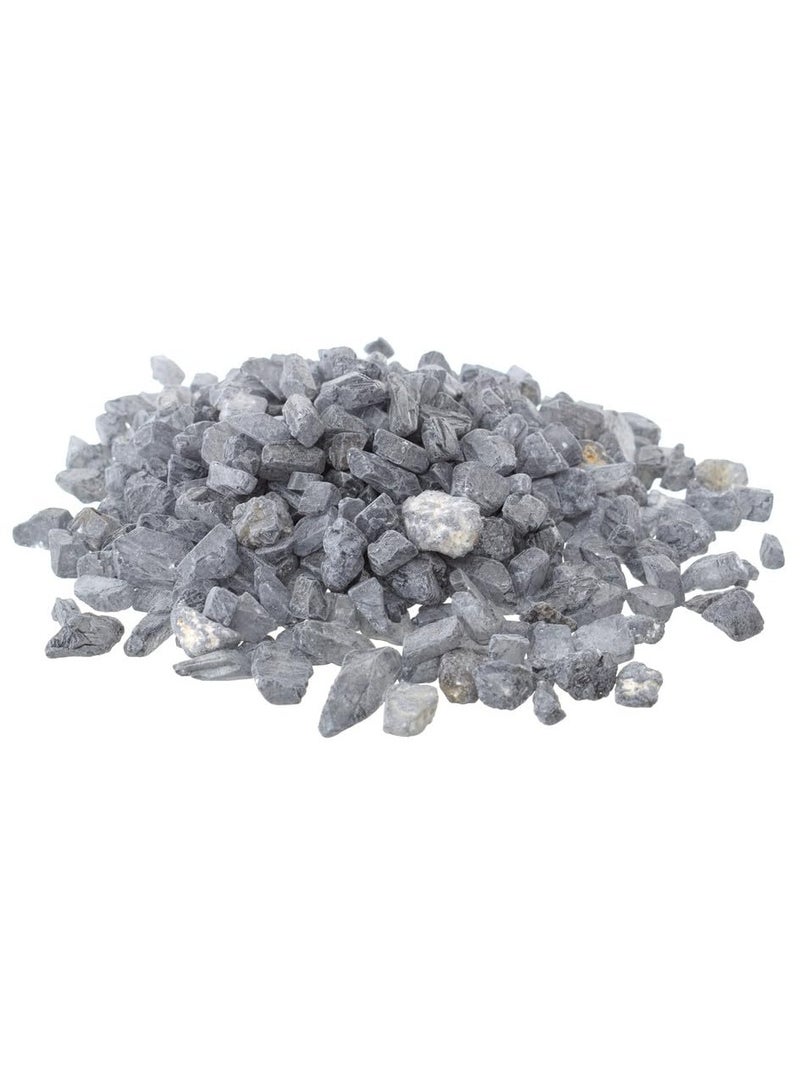 نباتات البستنة الصغيرة المحفوظة بوعاء للنباتات، ديكور المنزل DIY، حصى حوض السمك، حشوات المزهرية، حديقة الجنيات، المناظر الطبيعية الحجارة في الهواء الطلق 1 حزمة (700 غرام) الديكور الخارجي - أسود - Image 1