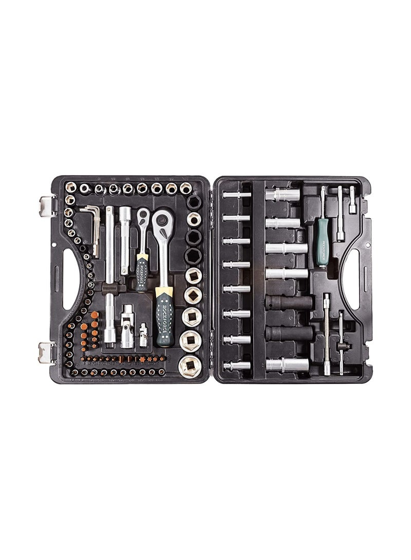 ROCKFORCE 100 pcs Magnetic Screwdriver Tool Set in Blister, 1/4'',1/2''(6gr.) - Image 1