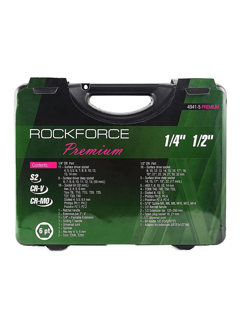 ROCKFORCE 100 pcs Magnetic Screwdriver Tool Set in Blister, 1/4'',1/2''(6gr.) - Image 4