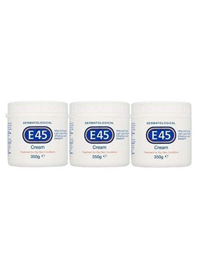 e45 - E45 Dermatological Cream Treatment for Dry Skin Conditions (350g) Pack of 3 - Image 1