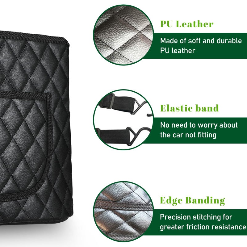 Dickno Car Purse Holder Between Seats, Leather Auto Front Seat Handbag Organizer Pocket, Universal Large Capacity Seat Bag Box Storage, Vehicle Interior Backseat Barrier for Kids Pet - Image 4