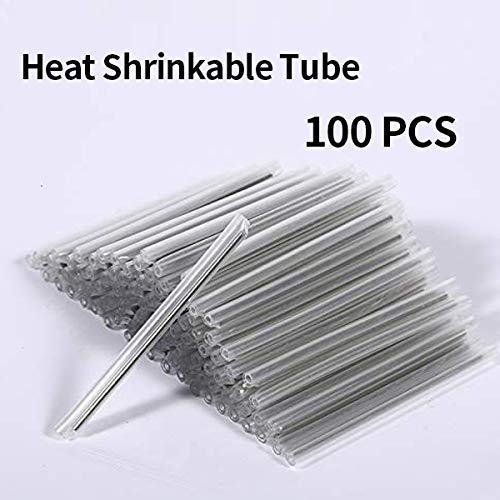 GESD Dia 2.6mm 60mm Length Heat Shrinkable Tube 1.0mm Steel Needle Popular Clear PE Fiber Splice Tubes Optical Fiber Fusion Splice Protection Sleeves(Pre-Shrunk)100pcs - Image 2