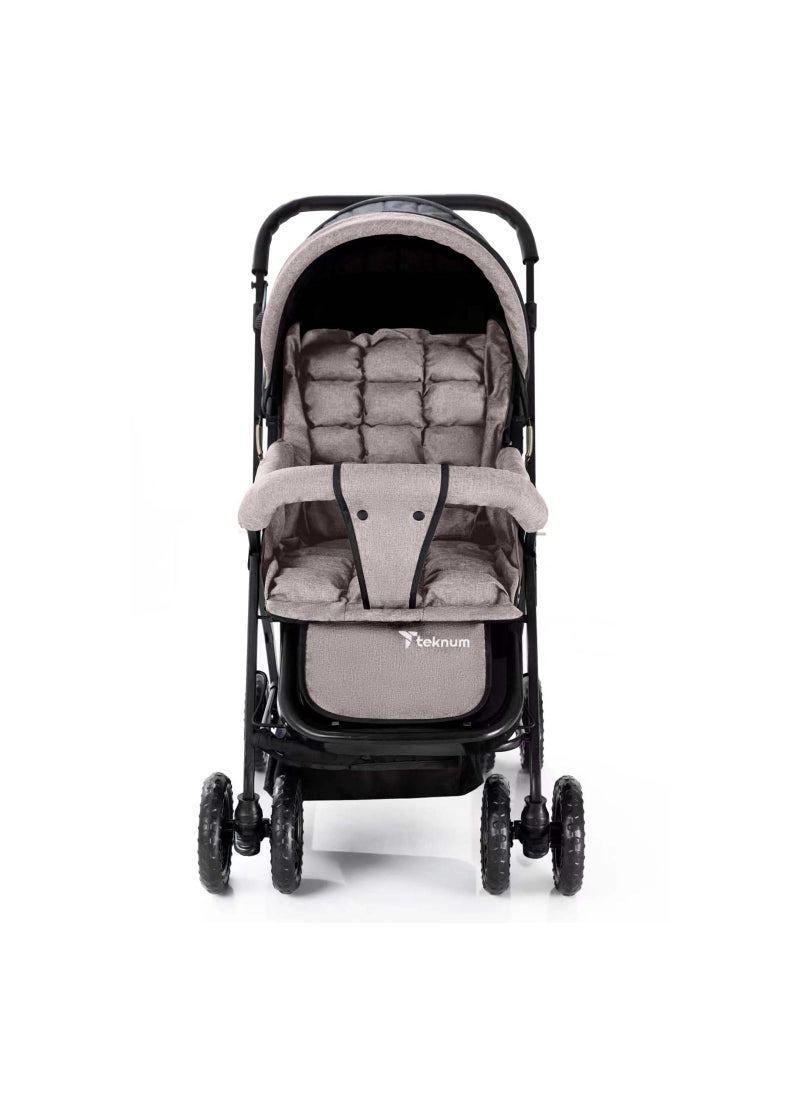 TEKNUM Reversible Travel System With Ergonomically Designed Baby Car Seat - Khaki  - Image 4