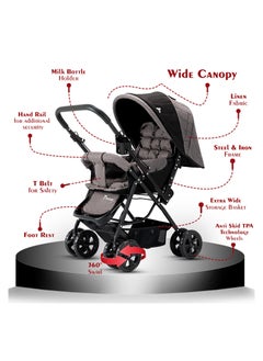 TEKNUM Reversible Travel System With Ergonomically Designed Baby Car Seat - Khaki  - Image 5