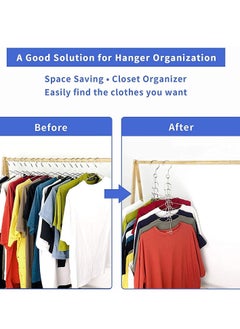 KASTWAVE 4 Piece Stainless Steel Hanger Chain, Closet Organizer and Storage, Space Saving Hanger, Great for Shirts Pants Dress Coat, College Dorm Room Essentials Wardrobe Chain  - Image 4