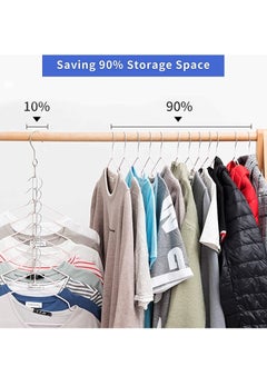 KASTWAVE 4 Piece Stainless Steel Hanger Chain, Closet Organizer and Storage, Space Saving Hanger, Great for Shirts Pants Dress Coat, College Dorm Room Essentials Wardrobe Chain  - Image 3