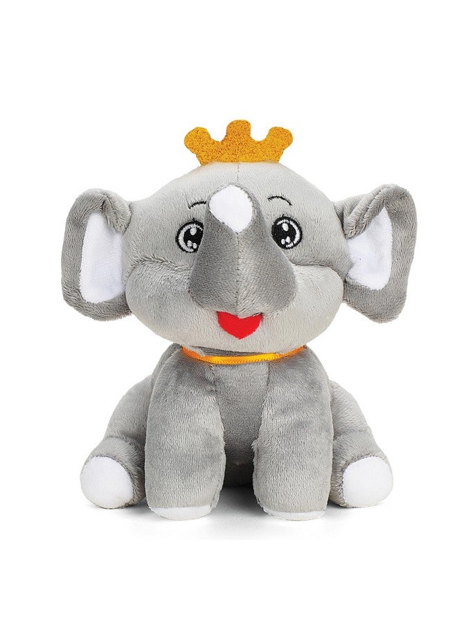 Webby Plush Cute Crown Elephant Soft Toy for Kids - 20 CM - Image 1