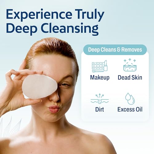 HartFelt [10 Pack] Regular Exfoliating Facial Sponge for Face - Daily Cleansing Scrubber - Buf Dirt Away with Puf Styled Reusable Face Pads for Removing Makeup, Dirt, and Dead Skin - Made in USA - Image 3