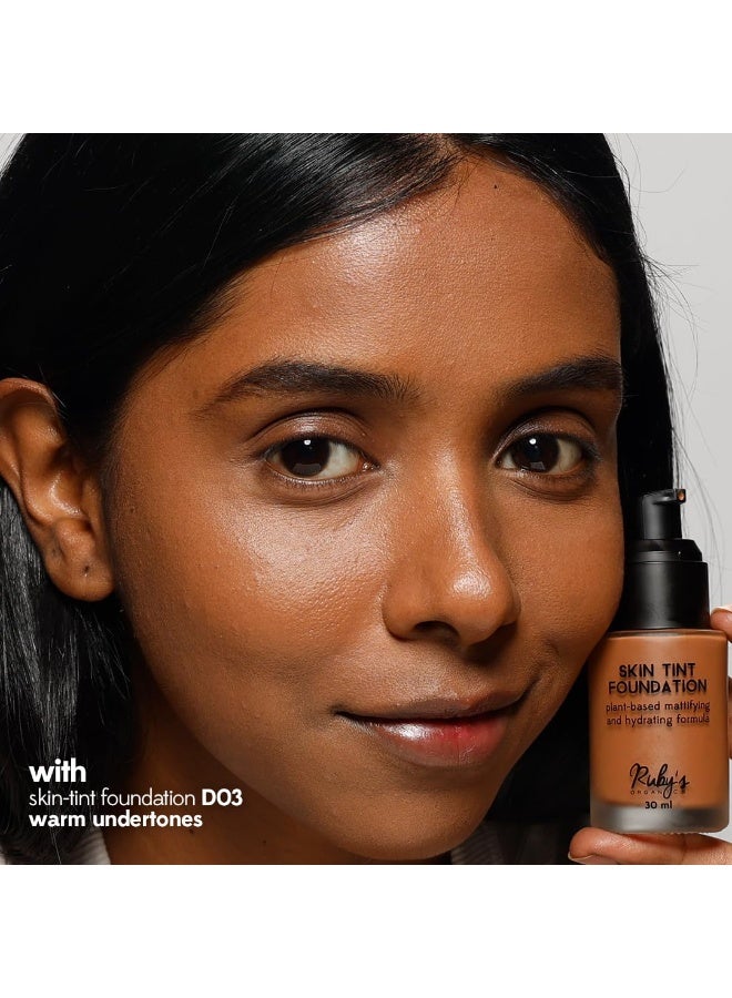 RUBY's ORGANICS Liquid Foundation for Face Makeup-Waterproof, Full Coverage Blendable, Long Lasting, Matte Finish and Poreless, Normal to Oily Skin, Vegan, Paraben and Silicon-Free, Shade D 03, 30 Ml - Image 3