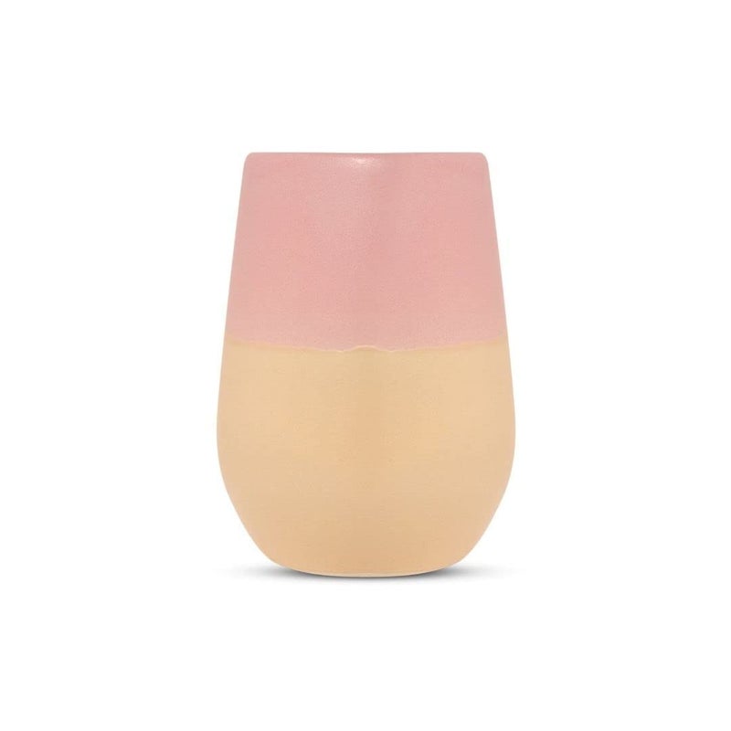 Vreni Ceramic Bathroom Accessories Set for Utility and Bathroom Decor | Liquid Soap Dispenser, soap Tray, Toothbrush Holder Hand CraftedDual Colur Pink/Yellow I Set of 3 - Image 2