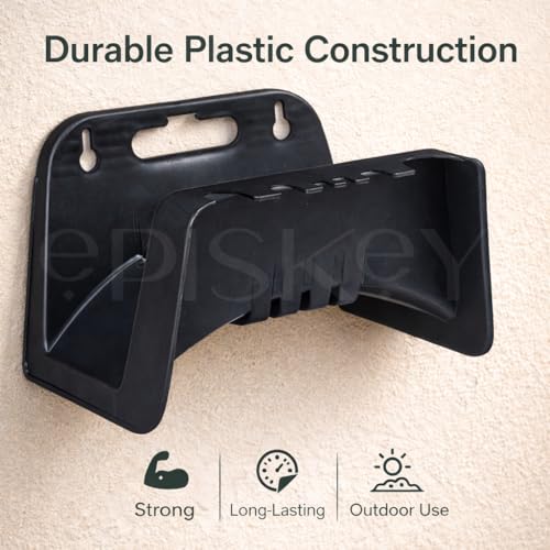 Episkey Plastic Wall-mounted Hosepipe Holder, Bracket For Garden Hose, HWD 15 x 24 x 15 cm, 1 piece (Multicoloured) (PLASTIC_HOSE_STAND) - Image 4