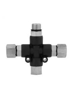 SHIELD PLUS SHIELD PLUS 3 Way Airbrush Air Hose Splitter Manifold with 18 inch BSP Fittings Spray Connector Push to Connect Fittings  - Image 1