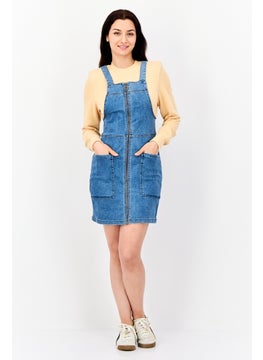 DeFacto Women Washed Denim Mini Casual Sundress, Blue  - Image 4