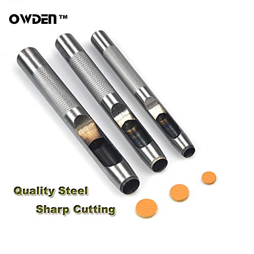 OWDEN 6 Pieces Hollow Hole Punch Set (1/8" - 5/16"),Leather Punch Tools, with A Free Cutting MAT - Image 5