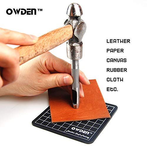 OWDEN 6 Pieces Hollow Hole Punch Set (1/8" - 5/16"),Leather Punch Tools, with A Free Cutting MAT - Image 4